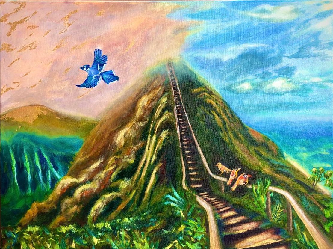 Sara Papirmeister Hawaii Ocean Art Oil Painting