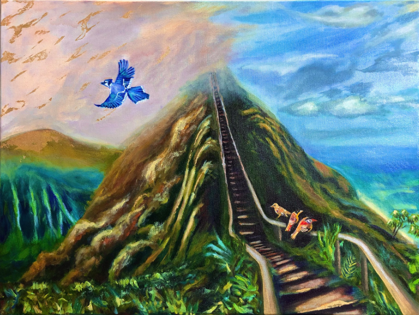 Sara Papirmeister Hawaii Ocean Art Oil Painting