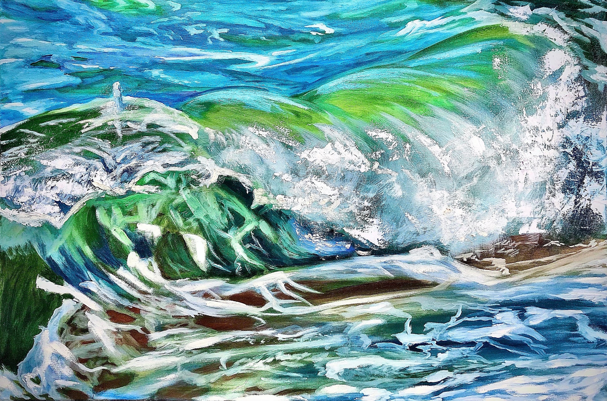 Sara Papirmeister Ocean Art Oil Painting