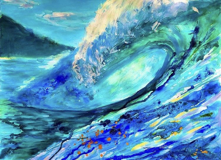 Sara Papirmeister Ocean Art Oil Painting
